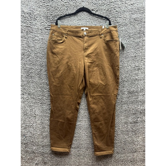 NWT Sts Blue Darren Girlfriend Mid Rise Colored Jean Brown Womens Size 34/18 - Picture 1 of 14